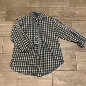 Gap pintuck flannel-Peter pan collar